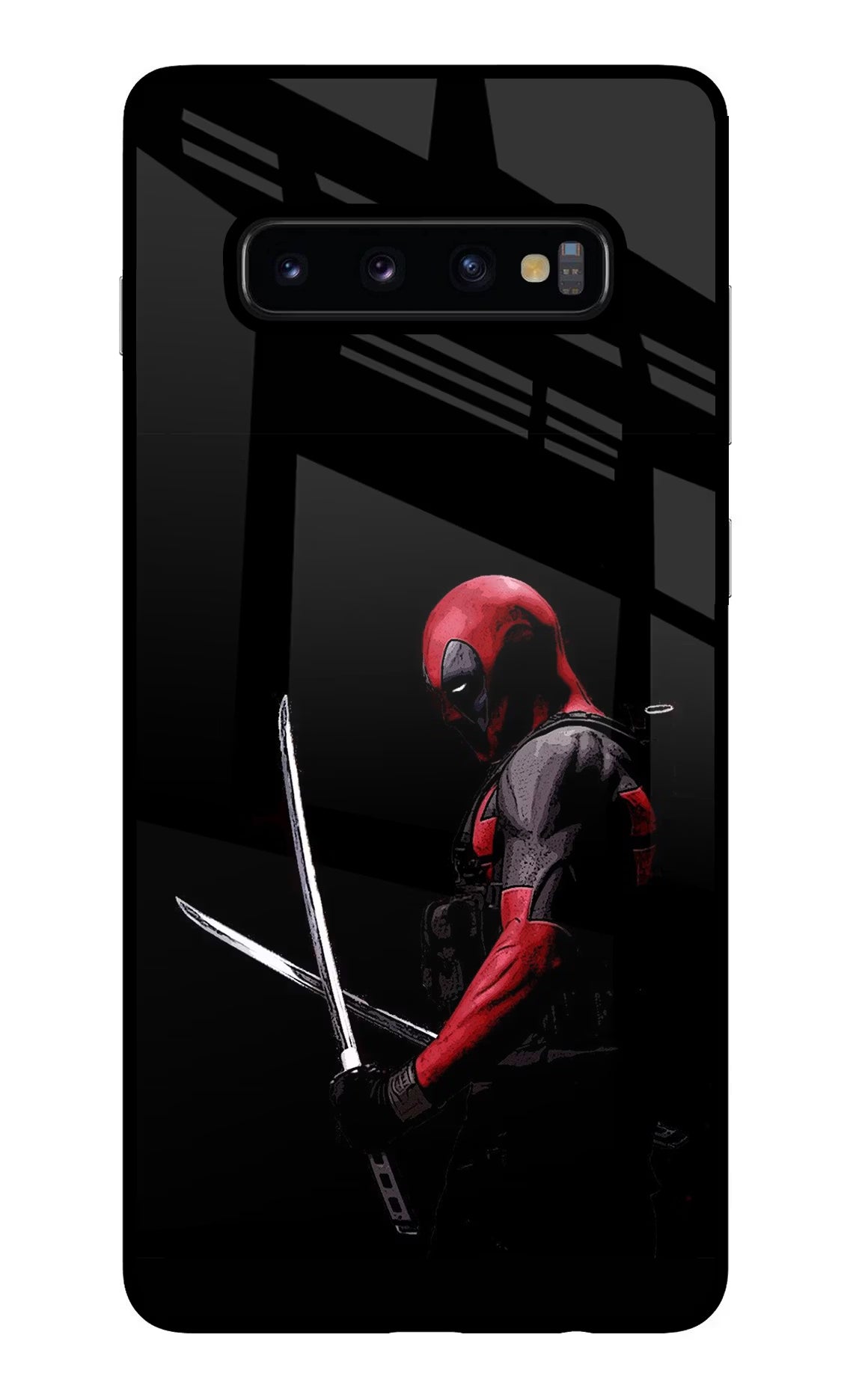 Deadpool Samsung S10 Plus Glass Case Back Cover by Casekaro