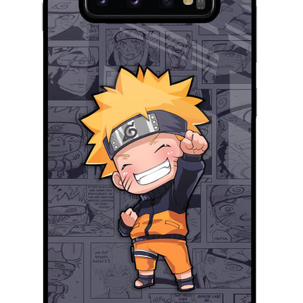 Chota Naruto Samsung S10 Plus Glass Case Back Cover by Casekaro