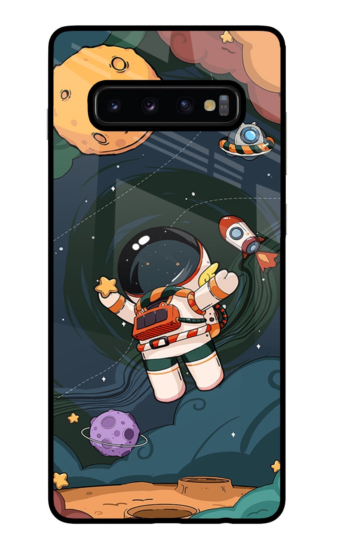 Cartoon Astronaut Samsung S10 Plus Back Cover