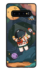Cartoon Astronaut Samsung S10 Plus Glass Case