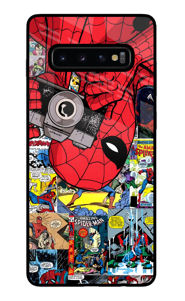 Spider Man Samsung S10 Plus Glass Case Back Cover by Casekaro