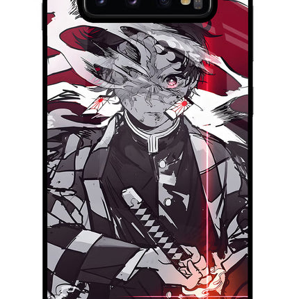 Demon Slayer Samsung S10 Plus Glass Case Back Cover by Casekaro