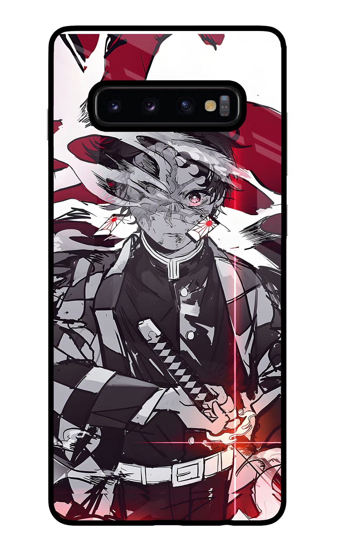 Demon Slayer Samsung S10 Plus Glass Case Back Cover by Casekaro