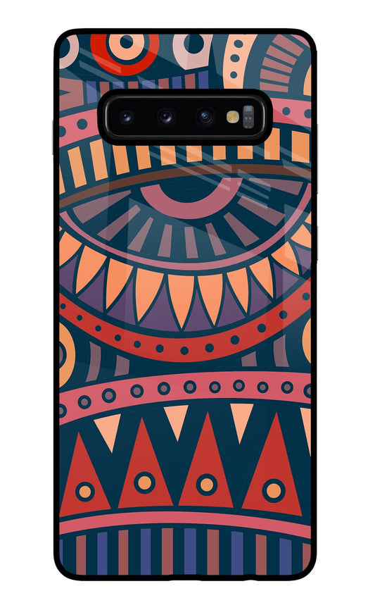 African Culture Design Samsung S10 Plus Glass Case