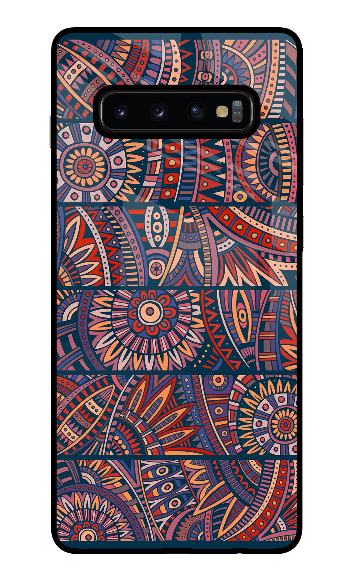 African Culture Design Samsung S10 Plus Glass Case Back Cover by Casekaro