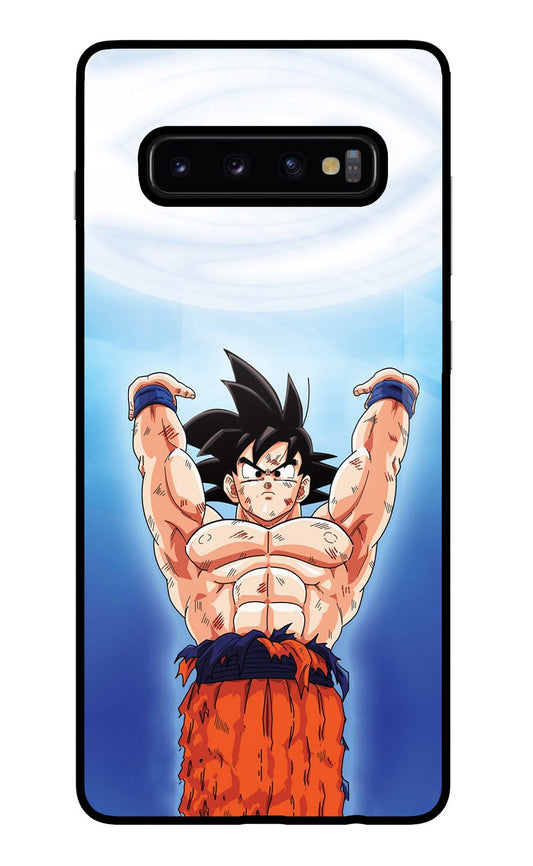 Goku Power Samsung S10 Plus Glass Case