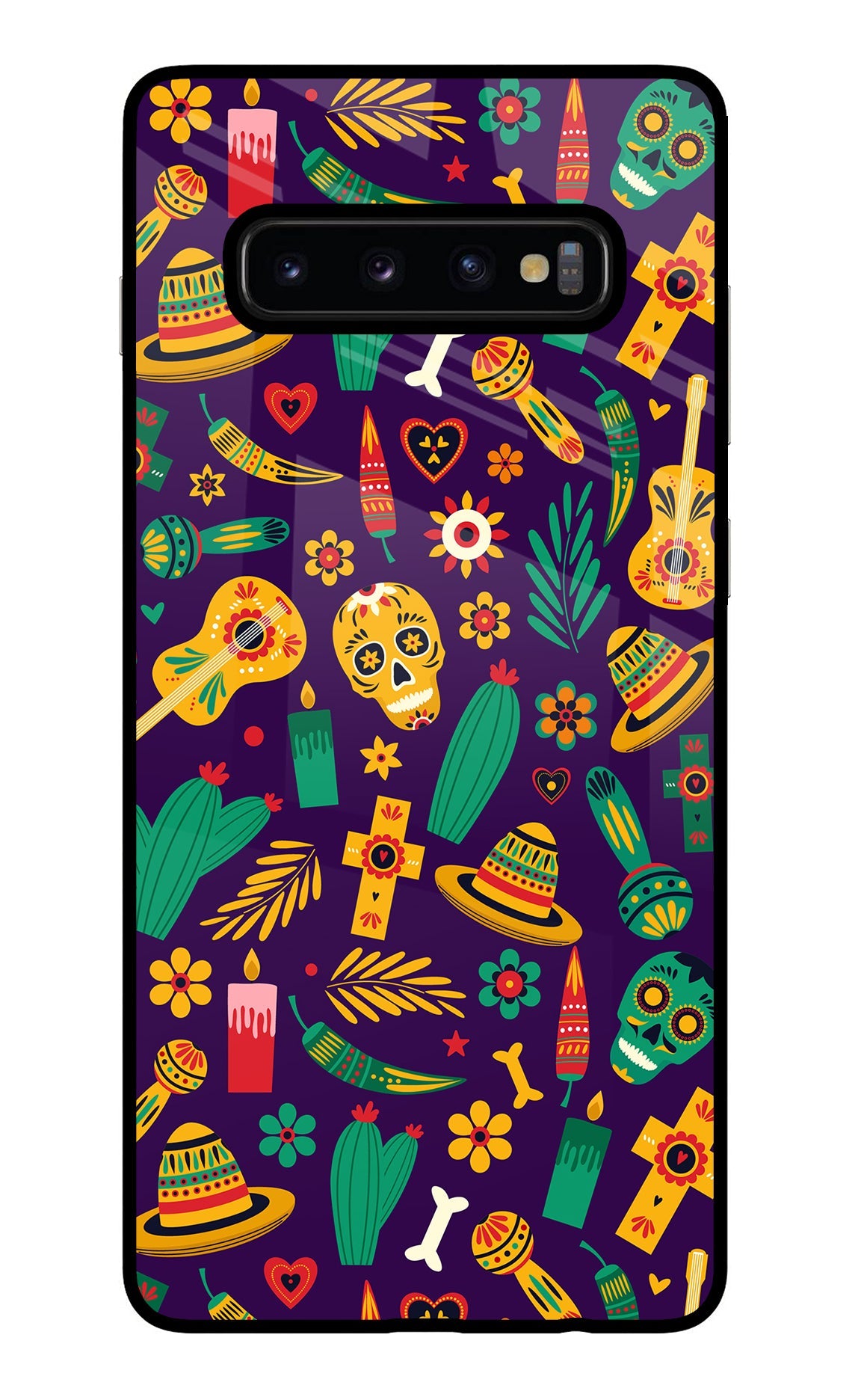 Mexican Artwork Samsung S10 Plus Glass Case