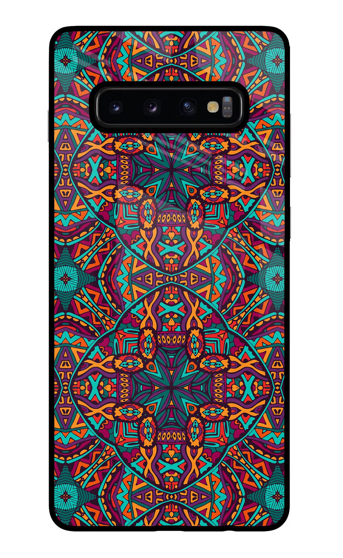 Colour Mandala Samsung S10 Plus Glass Case Back Cover by Casekaro