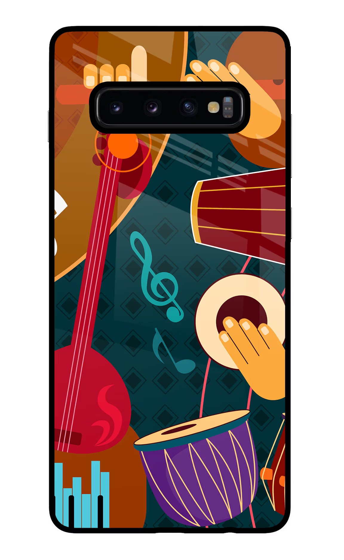 Music Instrument Samsung S10 Plus Glass Case Back Cover by Casekaro