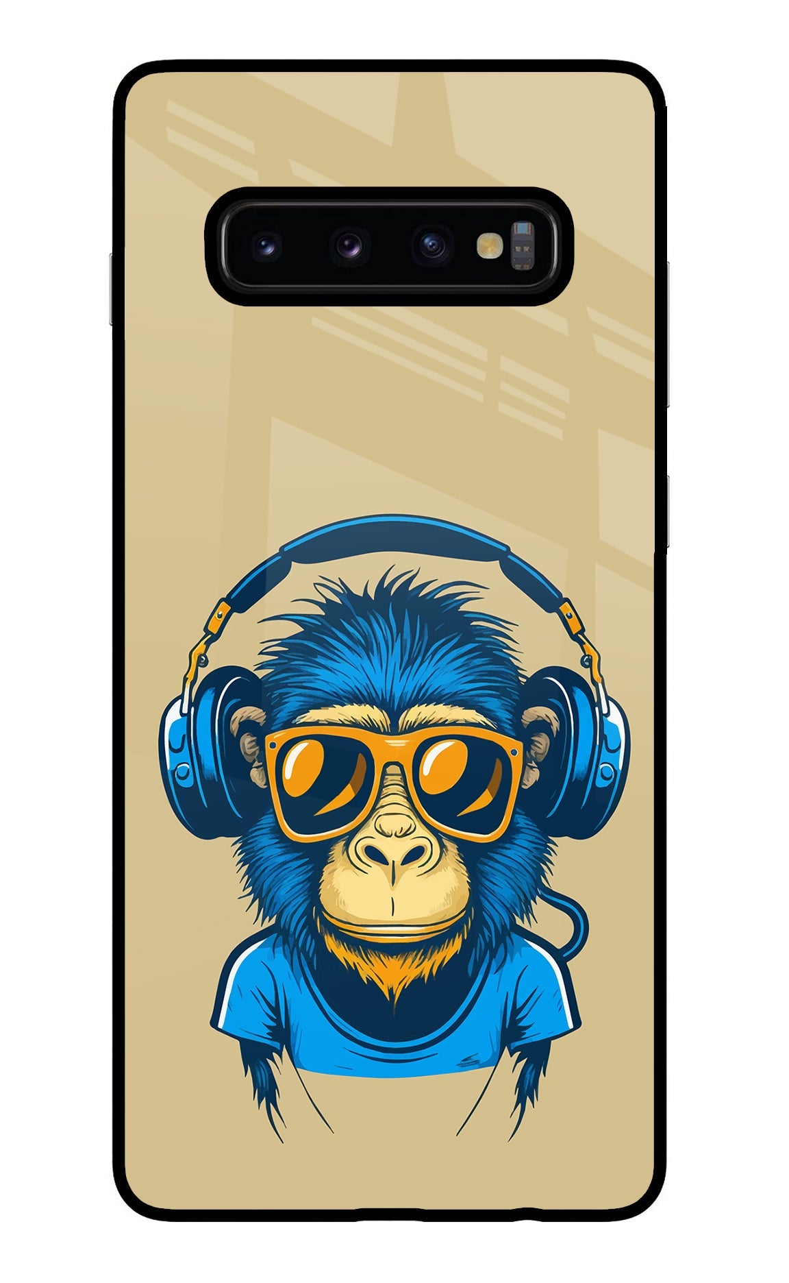 Monkey Headphone Samsung S10 Plus Glass Case