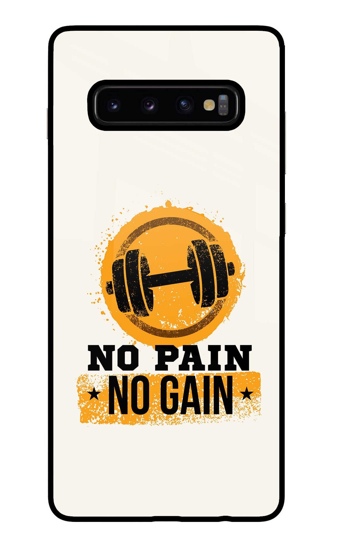 No Pain No Gain Samsung S10 Plus Glass Case