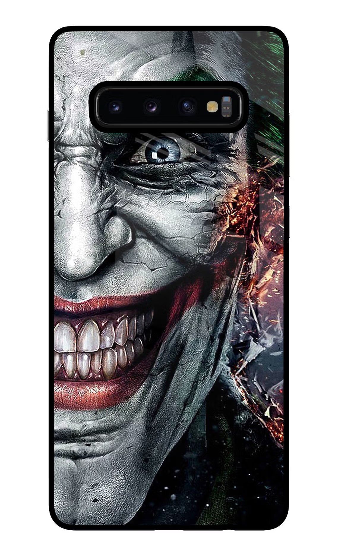Joker Cam Samsung S10 Plus Glass Case Back Cover by Casekaro