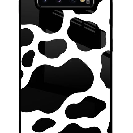 Cow Spots Samsung S10 Plus Glass Case