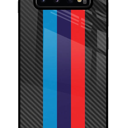 BMW Stripes Pattern Samsung S10 Plus Glass Case