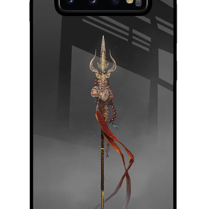 Shiv Trishul Samsung S10 Plus Glass Case Back Cover by Casekaro