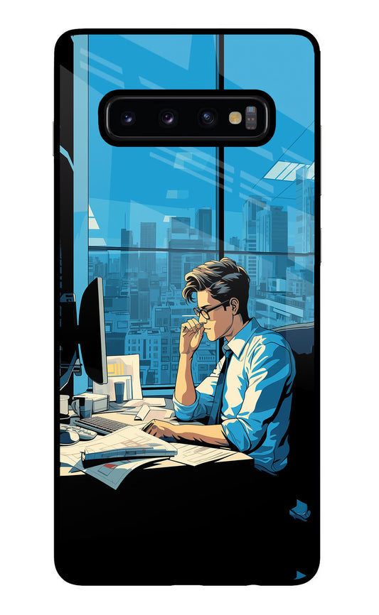 Focused Hustler (AI Generated) Samsung S10 Plus Glass Case