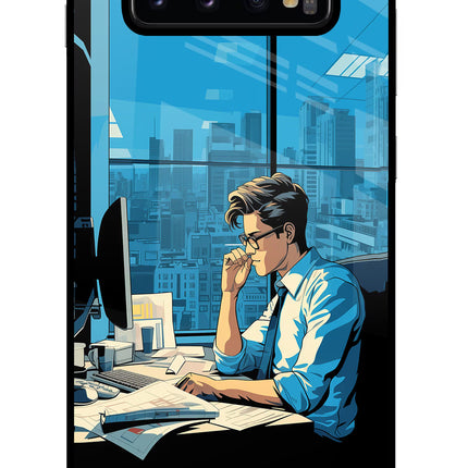 Focused Hustler (AI Generated) Samsung S10 Plus Glass Case Back Cover by Casekaro
