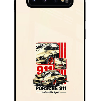 Classic Porsche 911 Samsung S10 Plus Glass Case Back Cover by Casekaro
