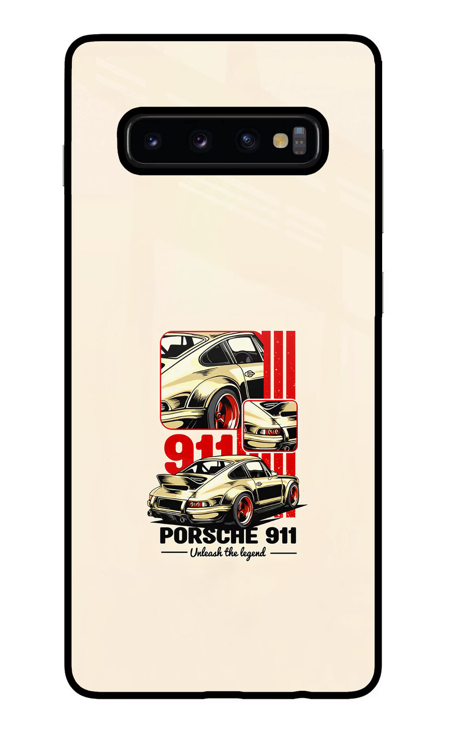 Classic Porsche 911 Samsung S10 Plus Back Cover, Glass case