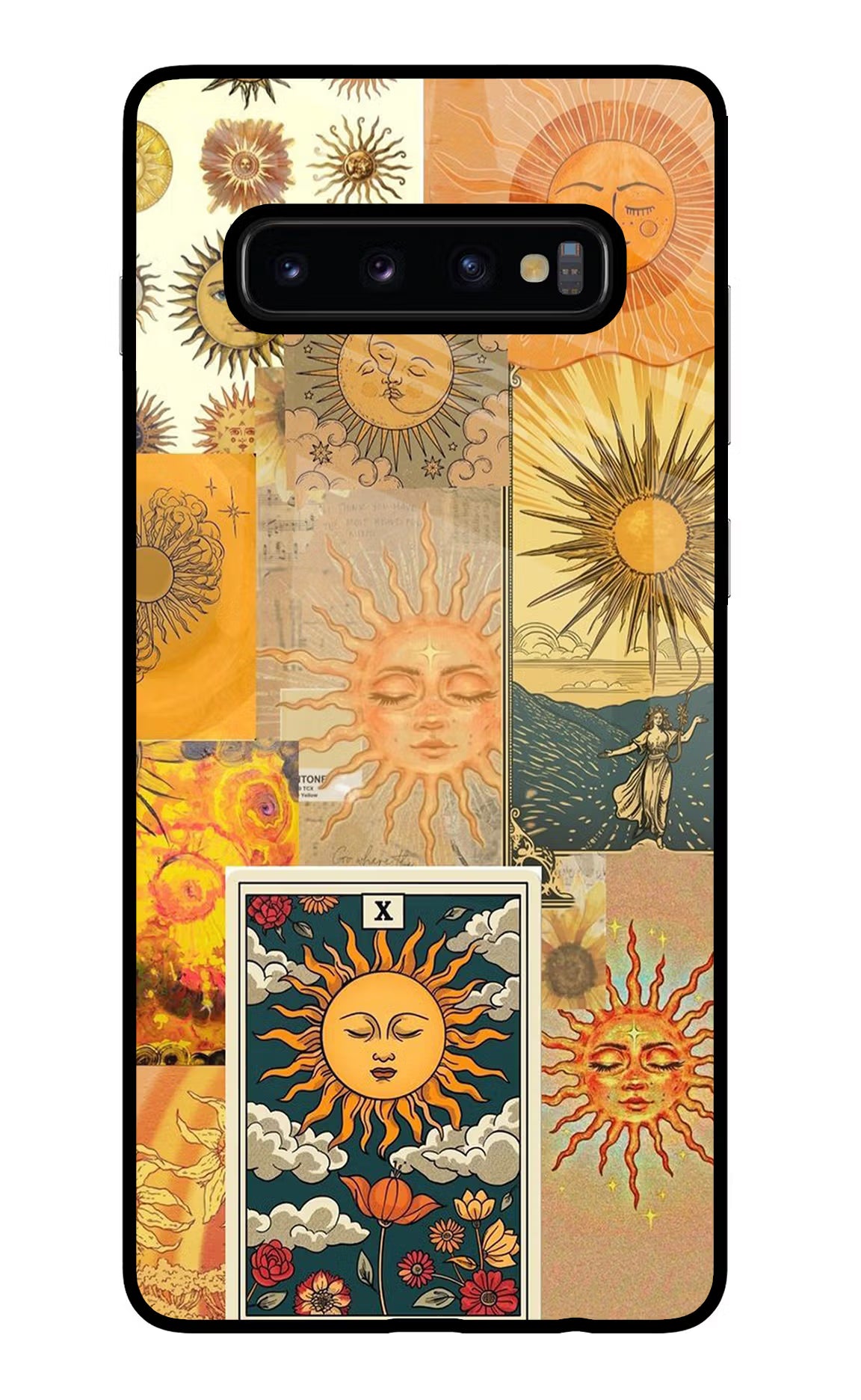 Sun Samsung S10 Plus Glass Case Back Cover by Casekaro