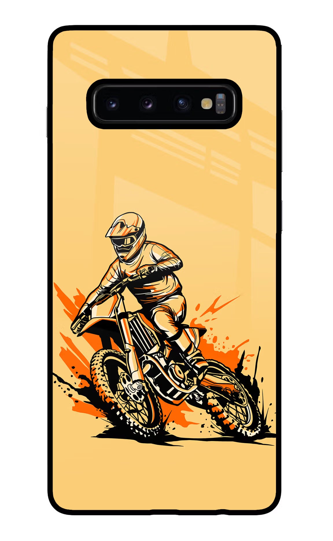 Off-Road Fury Samsung S10 Plus Glass Case Back Cover by Casekaro