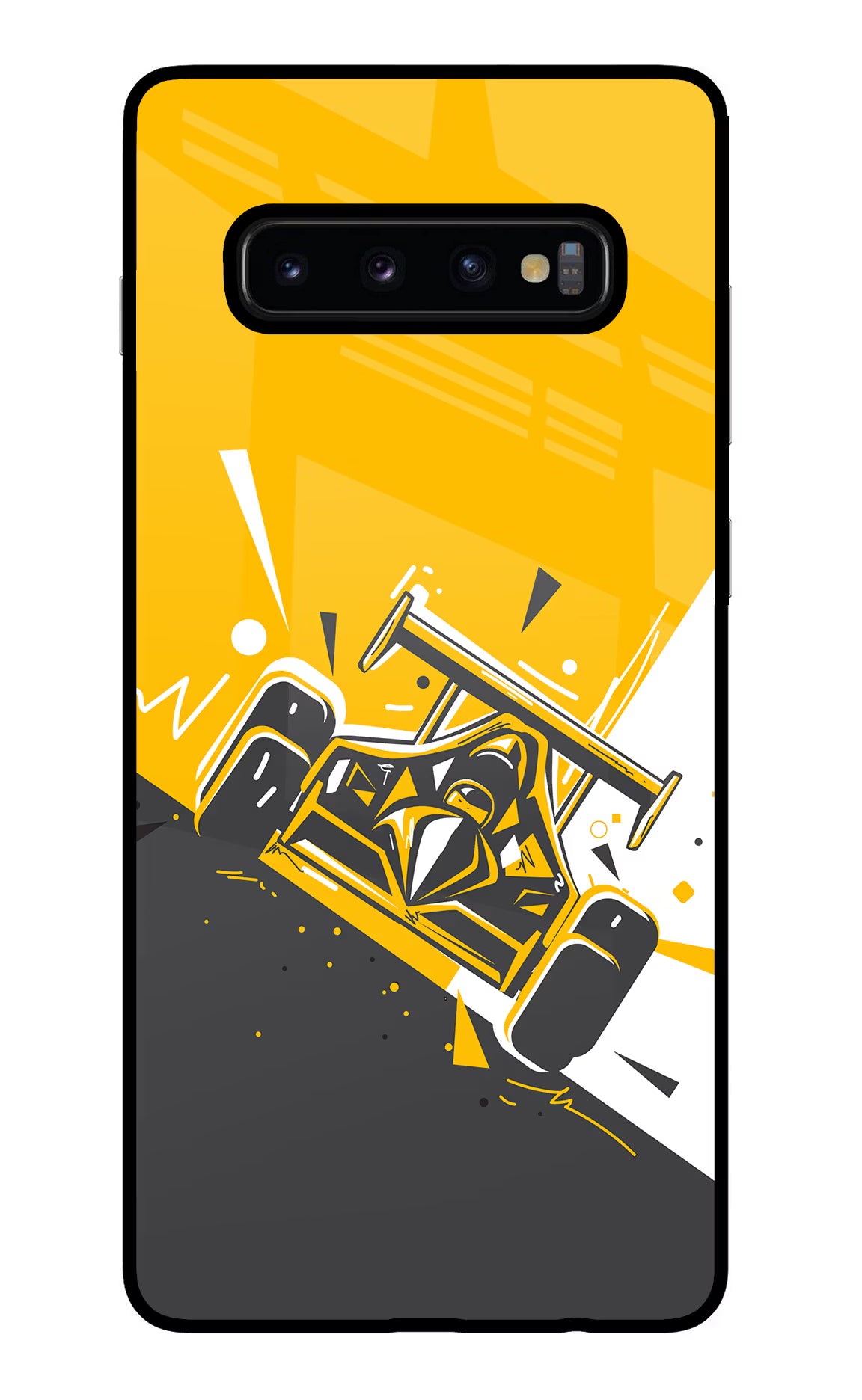 Track King Samsung S10 Plus Glass Case Back Cover by Casekaro