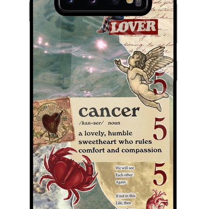 Cancer Zodiac Samsung S10 Plus Glass Case Back Cover by Casekaro