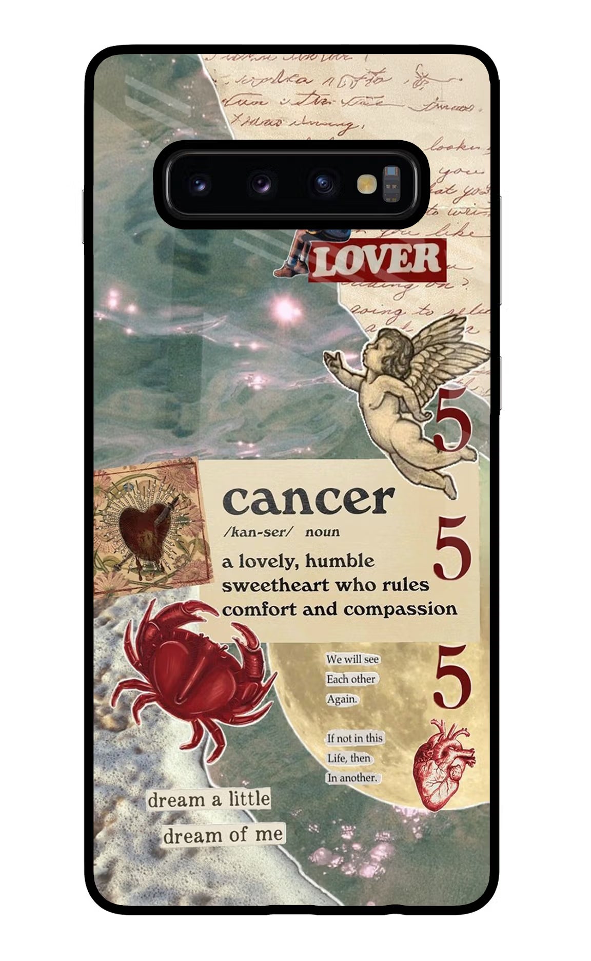 Cancer Zodiac Samsung S10 Plus Glass Case Back Cover by Casekaro
