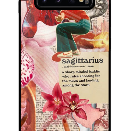 Sagittarius Zodiac Samsung S10 Plus Glass Case Back Cover by Casekaro