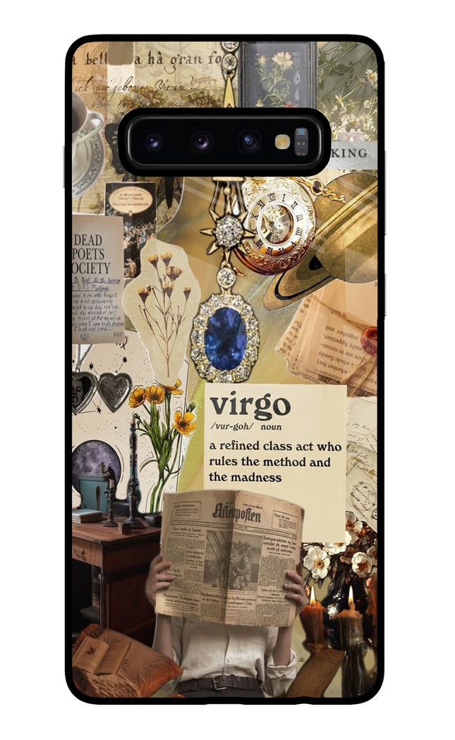 Virgo Zodiac Samsung S10 Plus Glass Case Back Cover by Casekaro