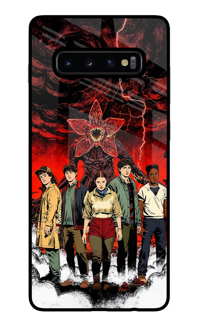 Ordinary Things Characters Samsung S10 Plus Glass Case Back Cover by Casekaro