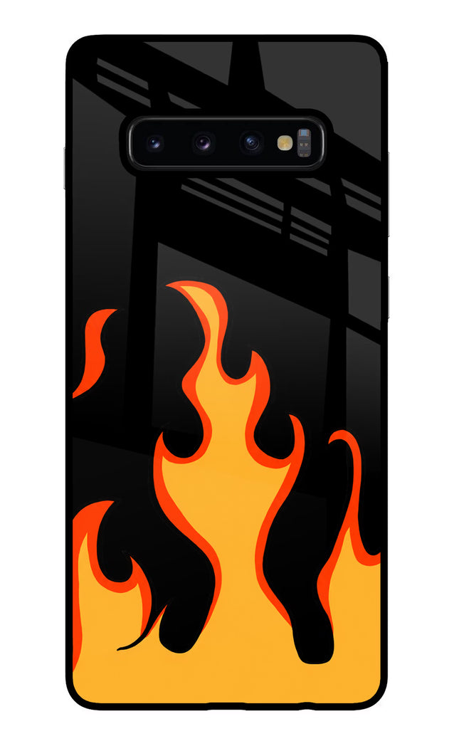 Fired Up – Black Samsung S10 Plus Glass Case