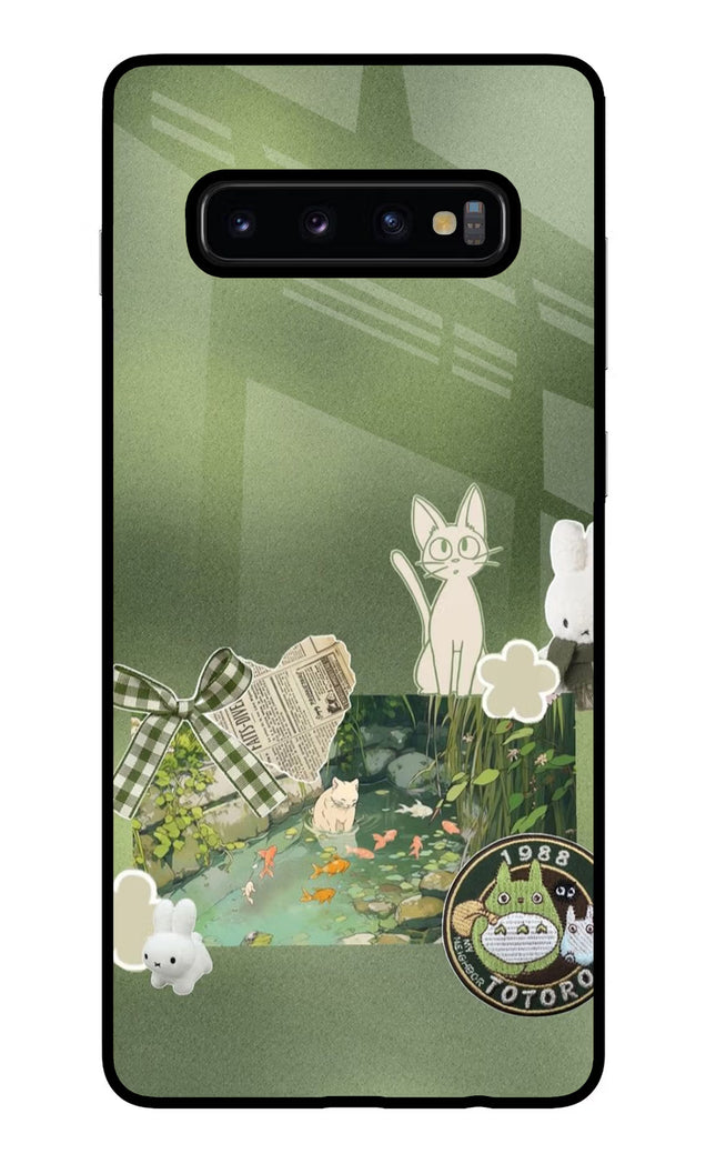 Aesthetic anime Samsung S10 Plus Glass Case Back Cover by Casekaro