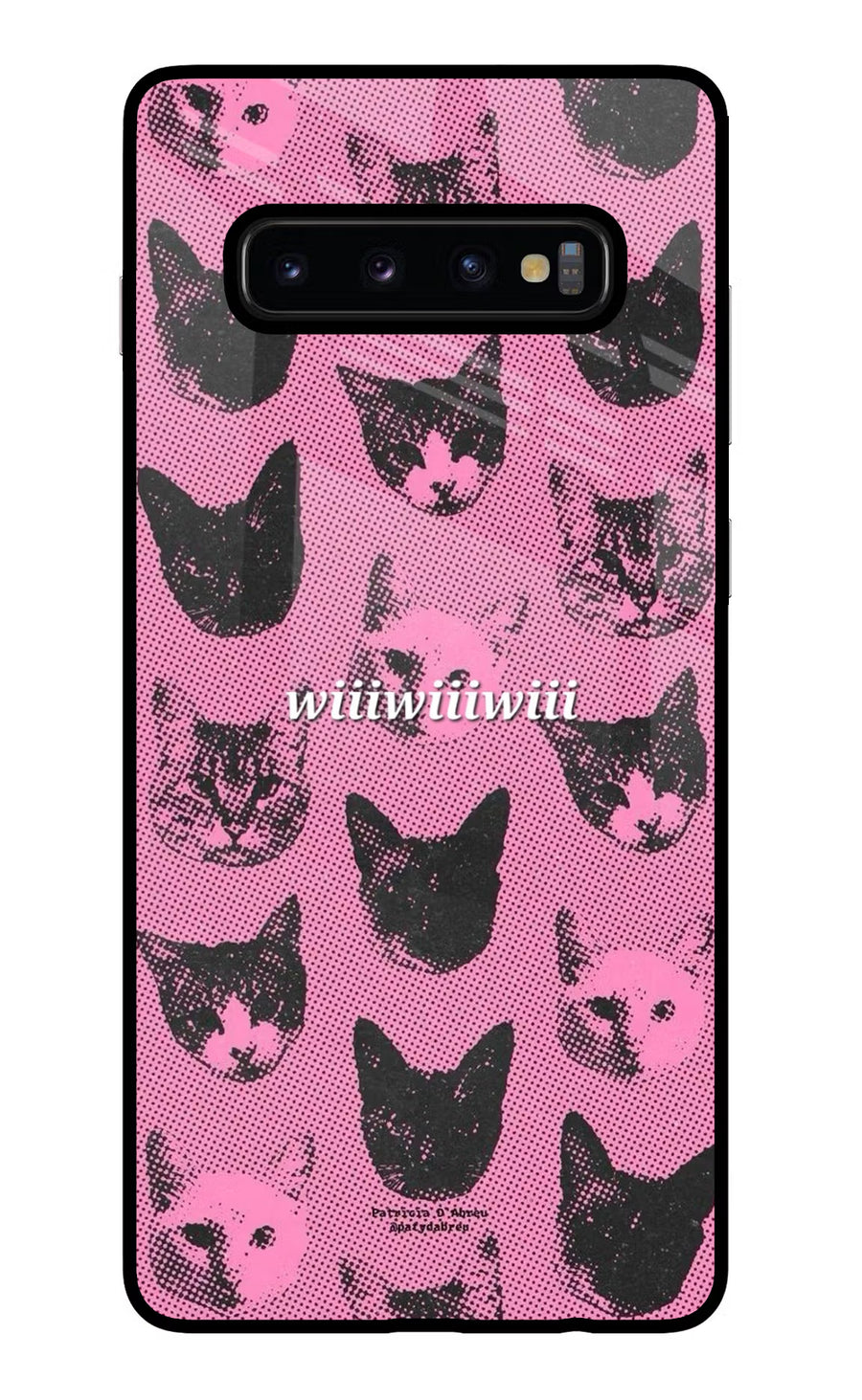 Pink Cats Samsung S10 Plus Back Cover, Glass case