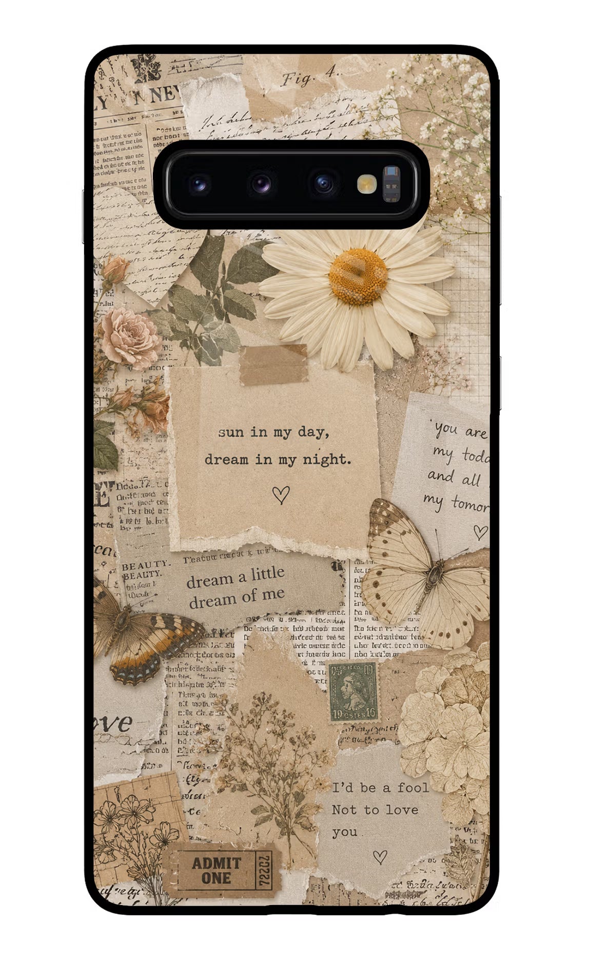 Vintage case Samsung S10 Plus Glass Case