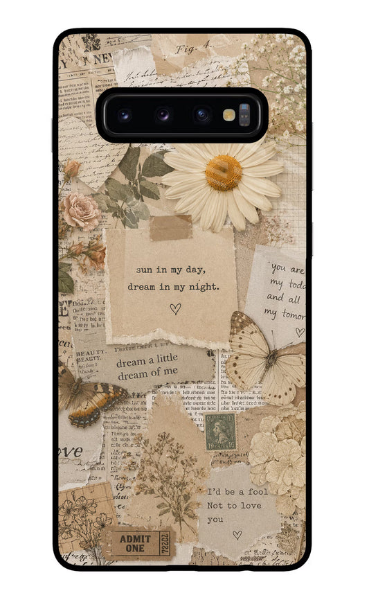 Vintage case Samsung S10 Plus Glass Case