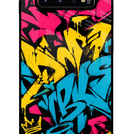 Graffiti Vibe Samsung S10 Plus Glass Case