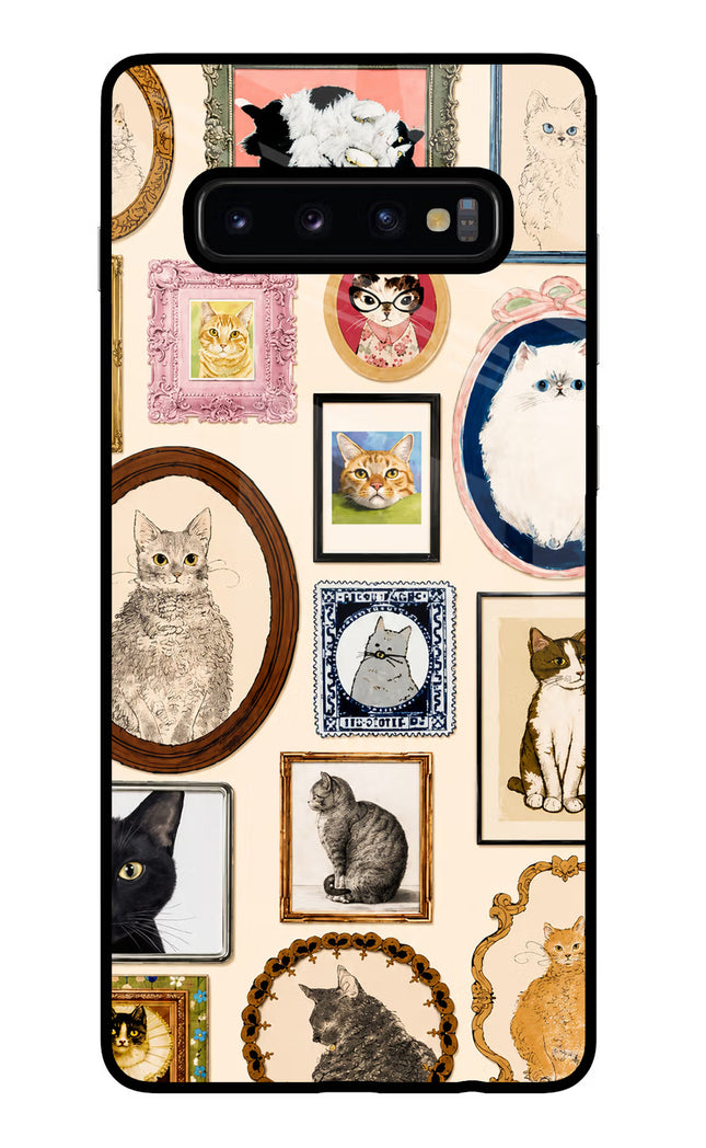 Mirror Cats Samsung S10 Plus Glass Case