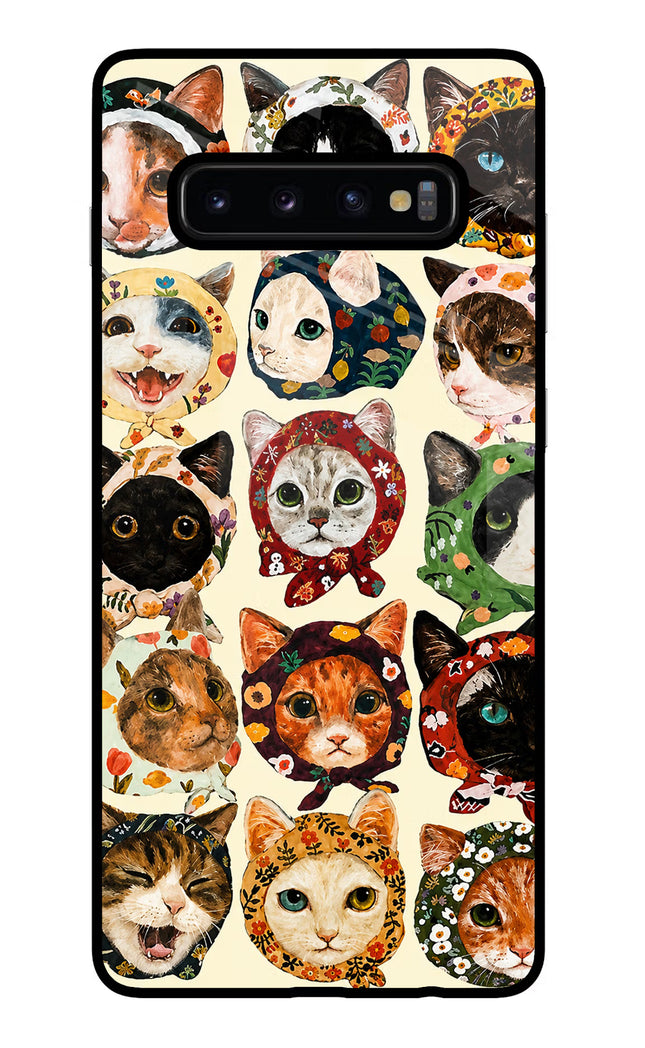 Cool Cat Samsung S10 Plus Glass Case