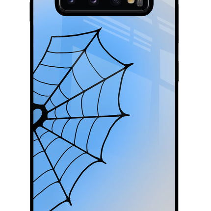 Blue Web Samsung S10 Plus Glass Case