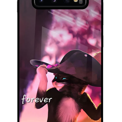 Forever Cat Samsung S10 Plus Glass Case