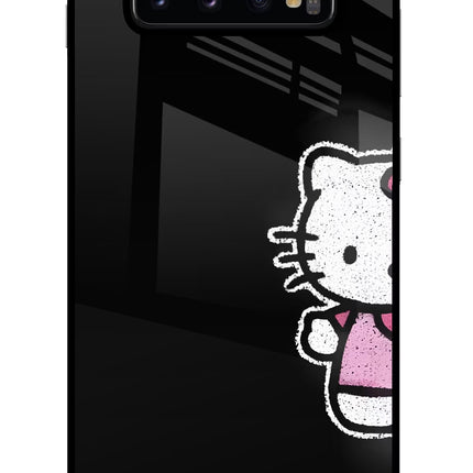 Kitty Charm Samsung S10 Plus Glass Case