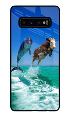 Dolphin vs Cow Samsung S10 Plus Glass Case