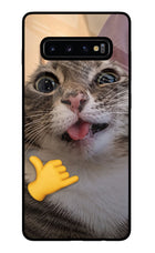 Silly Cat Call Samsung S10 Plus Glass Case