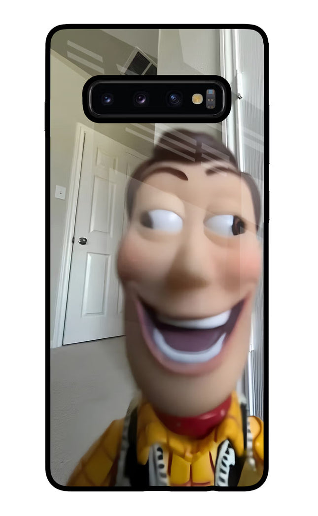 Side Eye Woody Samsung S10 Plus Glass Case