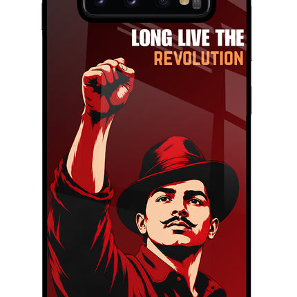 Bhagat Singh Revolution Samsung S10 Plus Glass Case