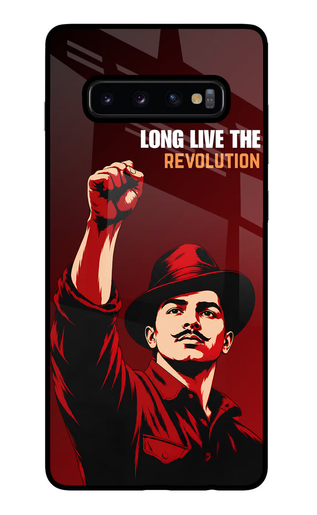 Bhagat Singh Revolution Samsung S10 Plus Glass Case