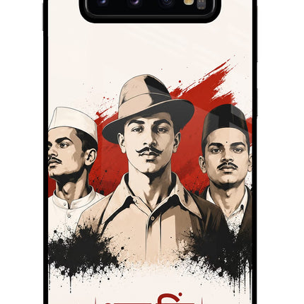 Bhagat Singh Trio Samsung S10 Plus Glass Case