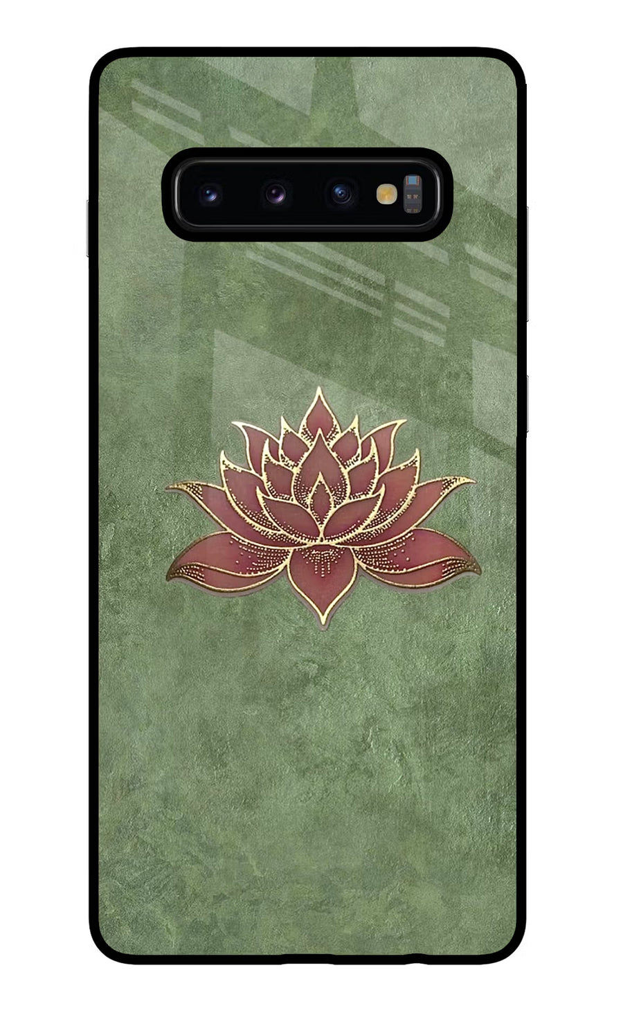Lotus Grace Samsung S10 Plus Back Cover, Glass case