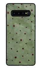 Green Stars Samsung S10 Plus Glass Case